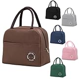 【Materiali Premium】Le borsa pranzo sono realizzate in tessuto oxford ecologico, resistente all'acqua e allo sporco. Il materiale isolante è ben cucito e non è facile da rompere. La cerniera liscia di alta qualità è più resistente.