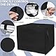 OUUTMEE Hundebox-Abdeckung, wasserdicht/Sonnenschutz/Lichtblockierend Hundekäfig-Abdeckung mit Tür und belüftetem Fenster 125cm Schwarz