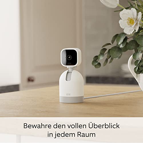 Blink Mini Pan-Tilt Camera | Rotating indoor plug-in smart security camera, two-way audio, HD video, motion detection, Alexa enabled, Blink Subscription Plan Free Trial (White) - View 6