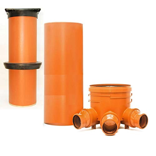 Preisvergleich Produktbild KG Teleskopschacht Komplett SET Kontrollschacht Schacht DN400 / DN110 / DN315