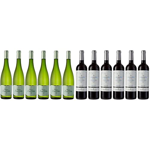 Viña Esmeralda, Vino Blanco - 6 botellas de 75 cl, Total: 4500 ml + Pago del Cielo Celeste Roble, Vino Tinto - 6 botellas de 75 cl, Total: 4500 ml