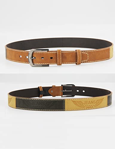 URAMAN Cowboy Embossed Leather Belts For Men With Buckle Western Country Belts for Jeans Pants Dresses Casual2