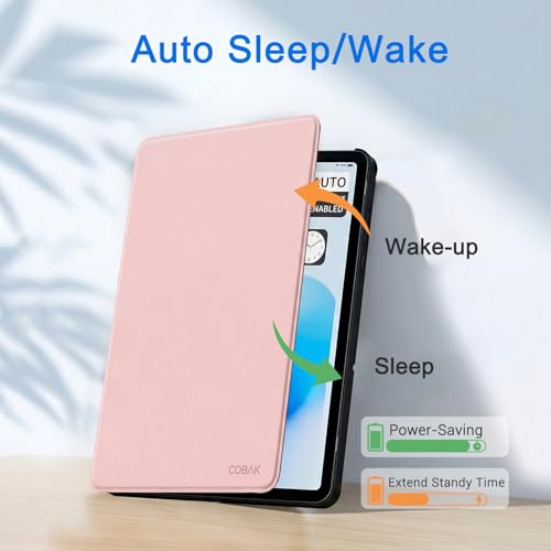Image of CoBak Case for Samsung Galaxy Tab A11+ Plus 11 inch 2025, Multi-Viewing Angles, All New PU Leather Folio Stand Cover with Auto Sleep Wake Feature for Samsung Galaxy Tab A11+ Tablet 11-inch, Pink