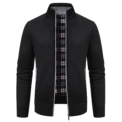 Mylldey Mens Sweater Cardigan Knitted Long Sleeve Men Sweaters Fall