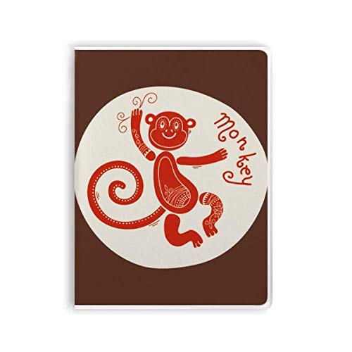 Cadeau singe zodiaque chinois journal rouge souple effet gomme