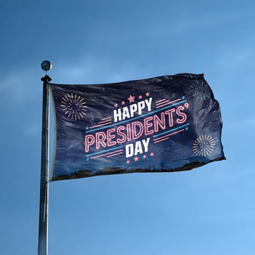 Drapeau de la fête des présidents résistant aux intempéries grand format 0,9 x 1,5 m