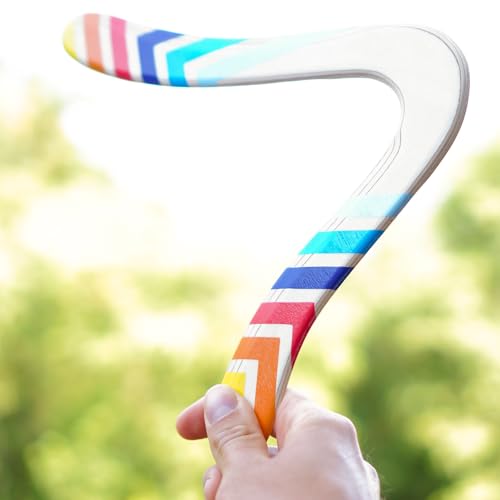 Skybreaker Boomerang de madera - Boomerang de 12 pulgadas para adultos y adolescentes 14+, nivel intermedio, alcance de 100 pies, probado en vuelo, hecho en Europa, Modelo: N5-v2 miniatura 4