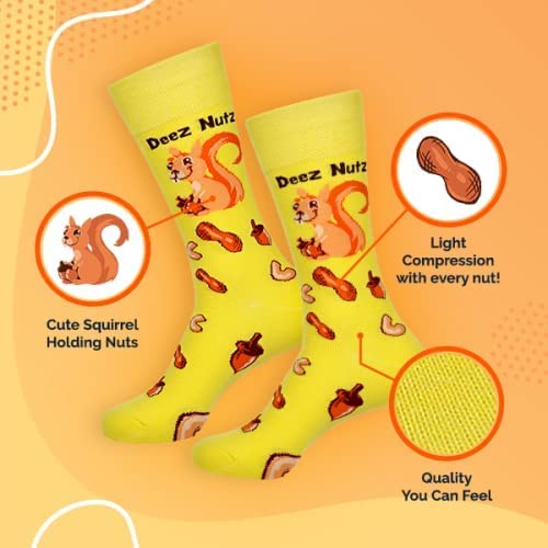 Funny Socks Deez Nuts Meme Socks Squirrel Lovers Socks Fun Socks Unisex Funky Socks Casual Dress Socks Funny Socks Deez Nuts Meme Socks Squirrel Lovers Socks Fun Socks Unisex Funky Socks Casual Dress Socks