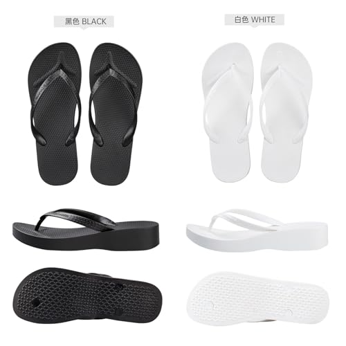 Women's Wedge Heel Flip Flops Comfortable Non-Slip Thong Sandals with Platform Sole for Beach Pool Vacation & Daily Casual Summer Essential Walking Shoes4