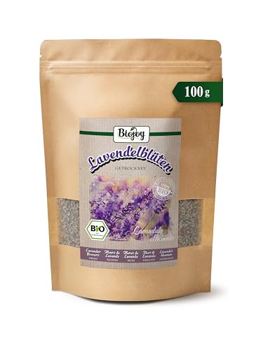 Biojoy Fleurs de Lavande séchées BIO (100 g), entières, pour Infusion ou Tisane