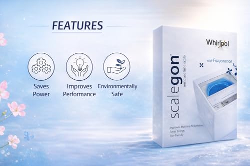 Image of Whirlpol Descale Compatiable For Whirlpool Scalegon Washing Machine Front Load And Top Load, Cleaning Powder, Descaler Powder, Drum Cleaner 100 G Each (Pack Of 3)