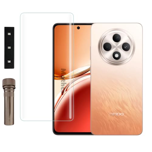 Image of Mothca Premium UV Tempered Glass Screen Protector For Oppo F27 Pro (Pack of 1) Full Adhesive UV Curved Screen Guard, Case Friendly with Installation Kit