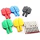 RUNCCI-YUN 10PCS 4mm Bananenstecker, Isolierte Sicherheits bananenstecker Lötbuchsen Stapelbar Bananenstecker SteckerDIY Elektrisch Tests für Multimeter-Messleitungen （schwarz blau rot grün gelb）