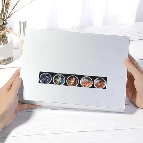 Boîte de rangement à ongles 35 compartiments valisette aluminium pour cosmétiques et vernis - 6