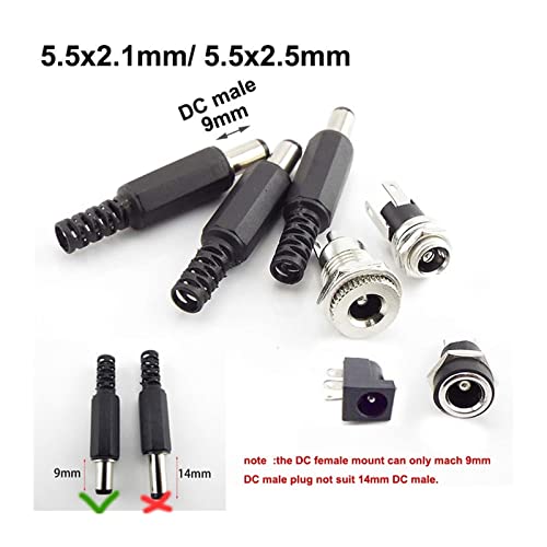 Connecteur prise jack adaptateur alimentation CC 5.5 x 2.5 mm - 3