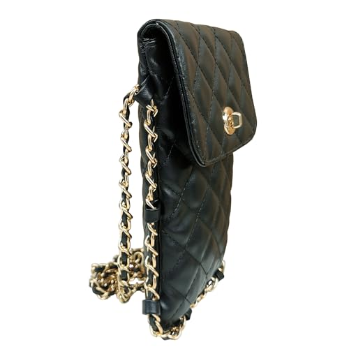 Larswon Cell Phone Crossbody Bag Quilted Bags Cell Phone Purse Soft Chain Crossbody Cellphone Wallet Bag for Women4
