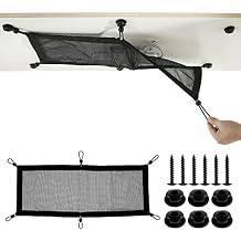 Cable Management Net Flexible Durable Under Desk Wire Organizer Adjustable Cable Tray for Home Office Workbench 6 Holes