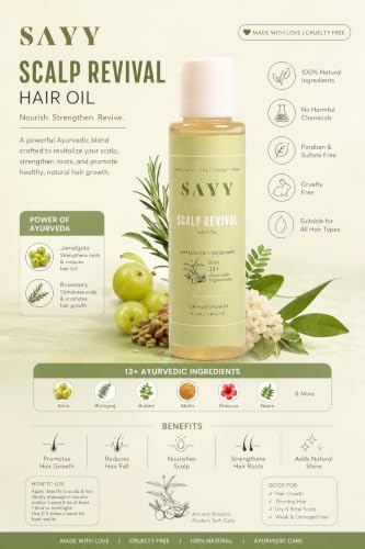 Image of SAYY Rosemary Hair Oil with 13+ Ayurvedic Oils Extracts for Hair Growth (Pack of 3)