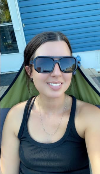 FEISEDY Vintage Square 70s Flat Aviator Sunglasses Women Men Classic Retro Stylish Frame UV400 Sunglasses B2622 - Image 4