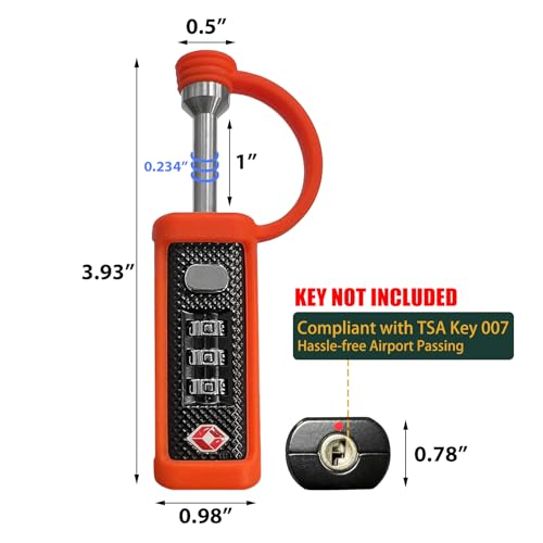 Image of LAFENLIN TSA Approved Firearm Travel Case Locks, Gun Case Hard Pistol Cases Lock Gun Carrying Case Lock, Cut-Proof Case TSA Padlocks for Rifles /Revolver /Handgun /Camera Hard Cases