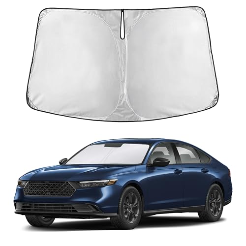 Image of Autovir Windshield Sun Shade Fit for 2023-2024 2025 2026 Honda Accord | Sunshade, Front Car Window Shades Sun Visor, Blocks UV Rays & Heat, Car Accessories