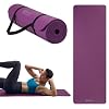 Gaiam Essentials 2/5″ Thick (10mm) Yoga & Pilates, Fitness & Exercise Mat with Easy-Cinch Carrier Strap Cushion Support For Fitness and Gym Workouts