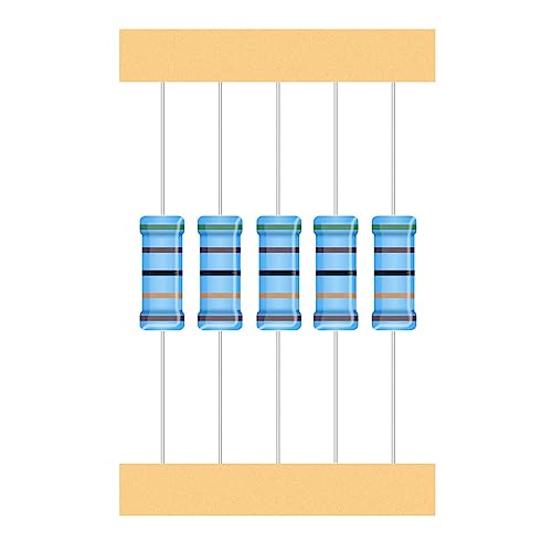 ALLECIN Kit de resistor de filme de metal de 25 valores 2w de 1 ohm a 1m ohm 2 watts 1% variedade de
