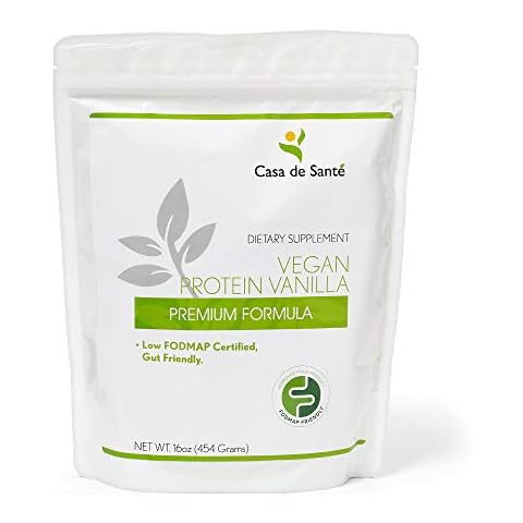 Low FODMAP Certified Elemental Vegan Protein Powder IBS & SIBO Gut Friendly Gluten Dairy Soy Sugar & Grain Free Keto Paleo Low Carb All Natural No Seed Oil + Superfoods Spirulina Dulse & Kelp, Vanilla Cover