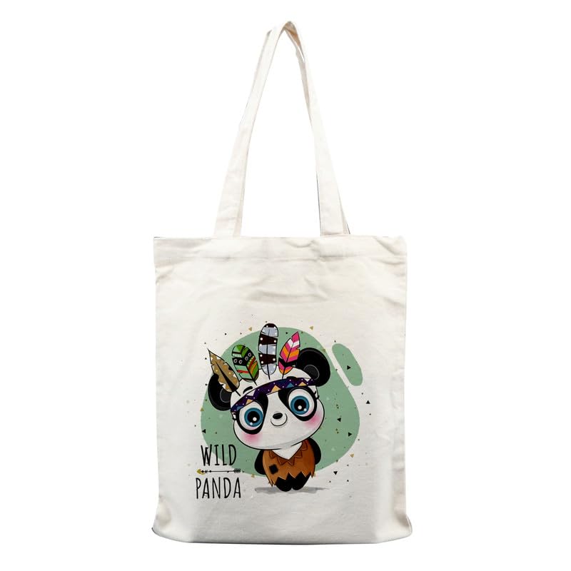 AKP SUBLIMATION Wild Panda Tote Bag | Canvas Cloth Bag | Designer Fashionable Bag For Women