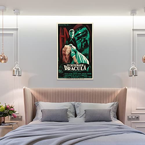 Dracula 1931 Horror Movie Posters Vintage Art Print Poster Souvenirs Halloween Decorations Canvas Wall Art Prints For Wall Decor Room Decor Bedroom Decor Gifts 24X36Inch(60X90Cm) Frame-Style #TOP7
