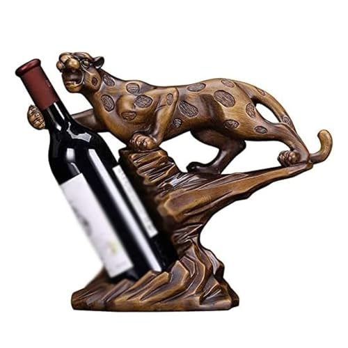 Soporte para botellas de vino con diseño de leopardo 36x14x31 cm miniatura 1