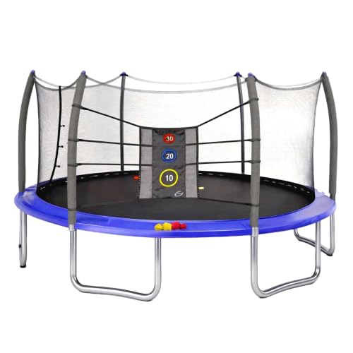 Skywalker Trampolines 17ft x 15ft Oval Sports Edition Trampoline with Enclosure - Blue
