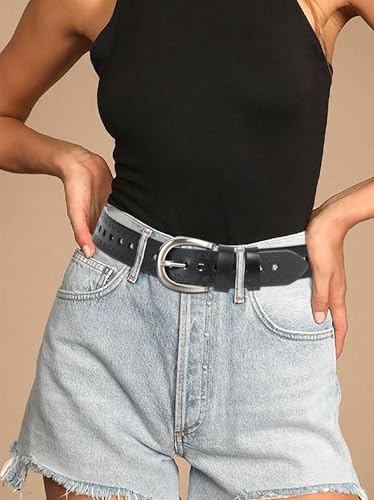 Vintage Hollow Flower PU Leather Belt for Women Narrow Waist Belts for Jeans Pants Dresses Fit 28''-36'' Waist2