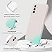 GiiYoon Silicone Case Compatible with Samsung Galaxy A13 5G/A04S, Full Body Silky Soft Touch Phone Case with Camera Protection, Shockproof Cover with Microfiber Lining, Off White