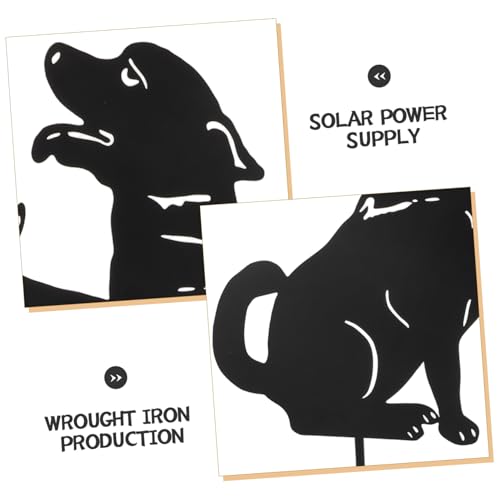 Décoration solaire chien étanche et résistante aux intempéries