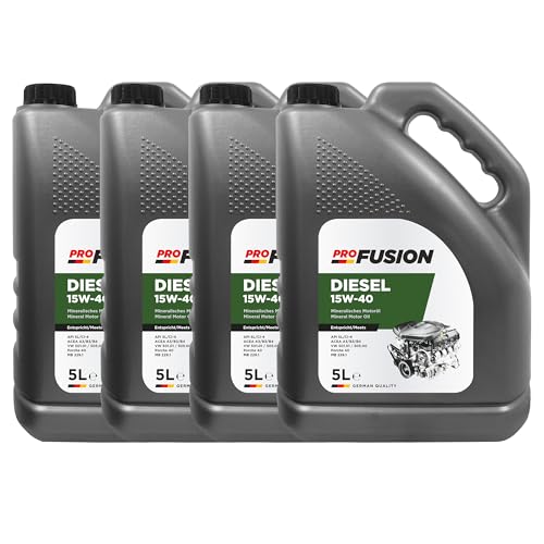 ProFusion Aceite para Motores Diésel - Lubricante para Coche 15w40 Pack de 4 x 5L