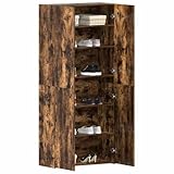 Cette armoire à chaussures en chêne fumé est exactement ce qu'il te faut pour donner du style à ton couloir ou ta chambre. Avec son look rectangulaire chic, elle capture le style moderne et garde tes chaussures bien rangées et à portée de main, ce qui rend la vie plus facile et ton espace plus sympa.