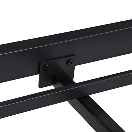 Sleeplace 14Inch New Dura Metal Steel Slate Bed Frame Full Black #TOP4