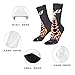 XZDZDX Lonely giraffe Polyester Mid-Calf Socks White for Unisex - Skin-Friendly Elastic Fashion Crew Socks