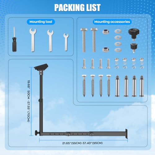 Image of Starlink Mount for Standard 4 /4X /Gen 3, Starlink Pole Mount, Extension-Type Heavy Duty Starlink Long Wall Mount with 0-30 Adjustable Starlink Gen 3 Pipe Adapter for Starlink Internet Kit Satellite