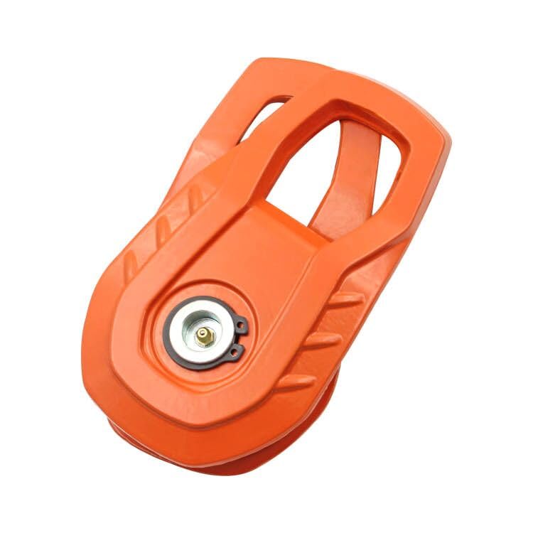 MILINI Snatch Block 55 000 LBS(25T) Strength Recovery Off-Road Heavy Duty Winches Pulley for Synthetic Rope or Steel Cable Universal Tackle Block for Truck Tractor ATV & UTV (Orange)