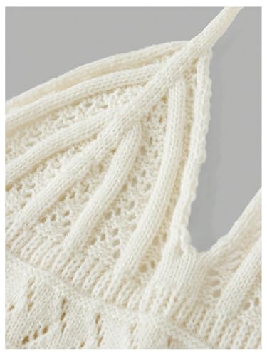 Floerns Girl's Y2k Knit Sweater Vest Sleeveless Halter Neck Cute Pullover Tops4