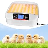 【Ámbito de aplicación】 Esta incubadora es adecuada para incubar todas las aves de corral, pollos, patos, codornices, pájaros, palomas, etc. Puede usarla en casa o en la granja. La incubadora puede contener 55 huevos, y cada comedero para huevos está equipado con una luz LED, que puede observar claramente el proceso de incubación.
