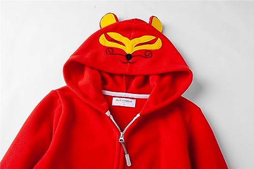 Image of Mud Kingdom Fleece Hoodies Jacket for Boys Girls Full Zipper Long Sleeve Happy Halloween