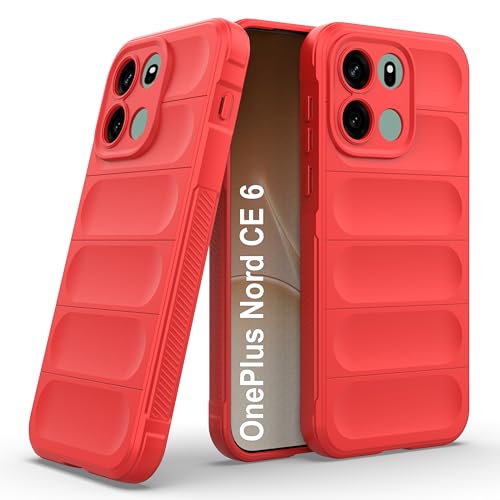 Image of Zapcase Back Case Cover for OnePlus Nord CE 6 | Compatible for OnePlus Nord CE 6 Back Cover | Liquid Silicon Magic Case with Camera Protection | Red