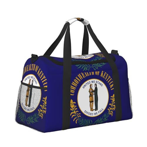 Kentucky State Flag Print Everyday Use Travel Duffle Bag Large Capacity Travel Bag Stylish Functional Bag3