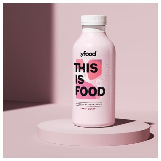 yfood Trinkmahlzeit Fresh Berry - 12 x 500 ml für unterwegs & stressige Tage - vollwertig & ready-to-drink mit 30g Protein, 26 Vitaminen und Mineralstoffen - inkl. 3 € Pfand