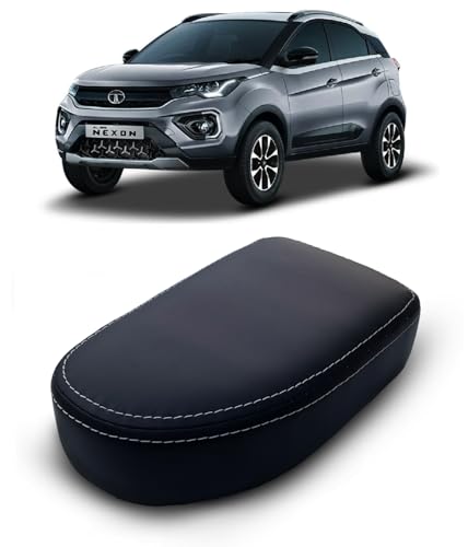 Image of Carigiri OEM Type Small Size Armrest For Tata Nexon /Nexon Ev /Nexon Ev Max /Nexon Facelift /Punch Ev Adventure (Double Stitching,Nappa Leatherette)(All Models & Variants) (Small)
