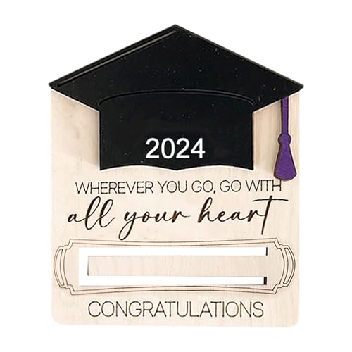 Porta contanti per laurea regalo in denaro per Ciondolo porta soldi in legno carte di congratulazioni e organizer per per feste di di bambini ragazzi e ragazze