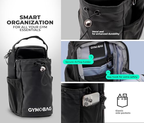 Magnetic Gym Bag Women-Magnetic Water Bottle Holder for Gym-Magnet Bag- Small Waterproof Crossbody Sling for Men&Women with AirTag Pocket-Strong Magnets-Bottle&Phone Holder-Ideal for Travel3